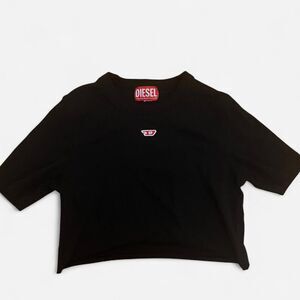 Diesel Women's Black Crop-top